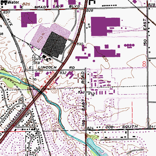Topographic Map of Kokomo Mall, IN