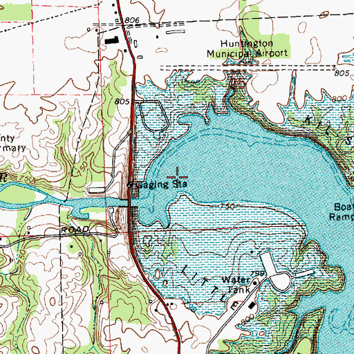 Topographic Map of Arrowhead Fishing Site, IN