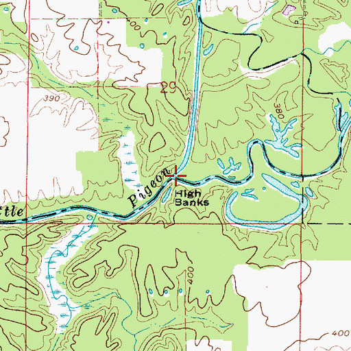 Topographic Map of East Fork Little Pigeon Creek, IN