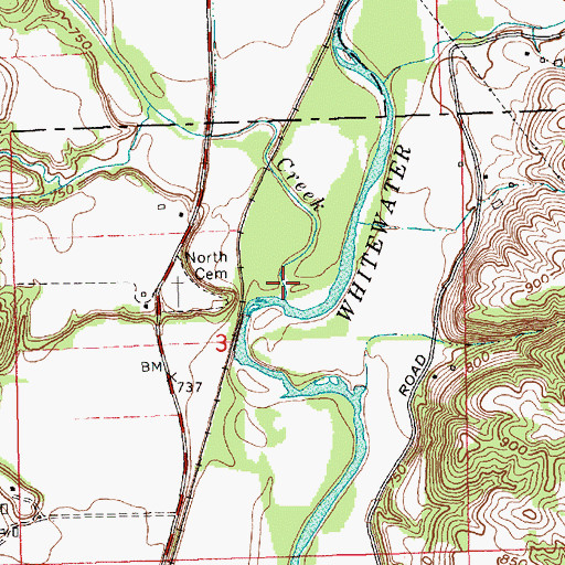 Topographic Map of Garrison Creek, IN
