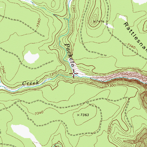 Topographic Map of Ess Creek, AZ