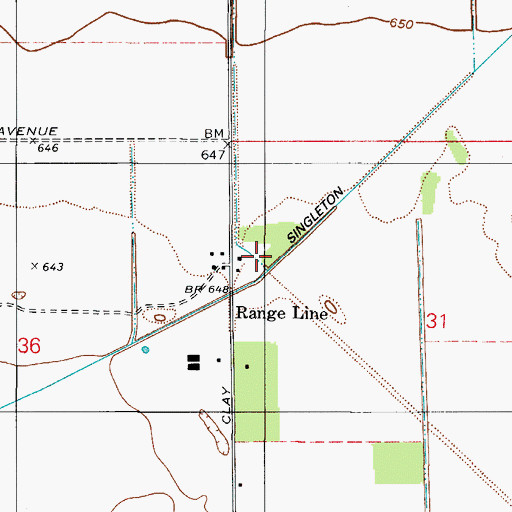 Topographic Map of Eagle Creek, IN