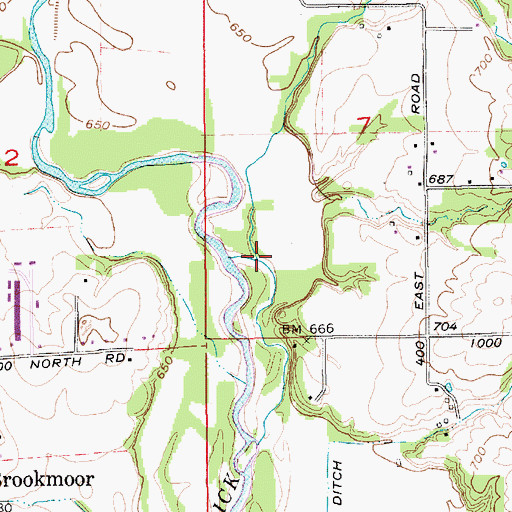 Topographic Map of Orchard Creek, IN