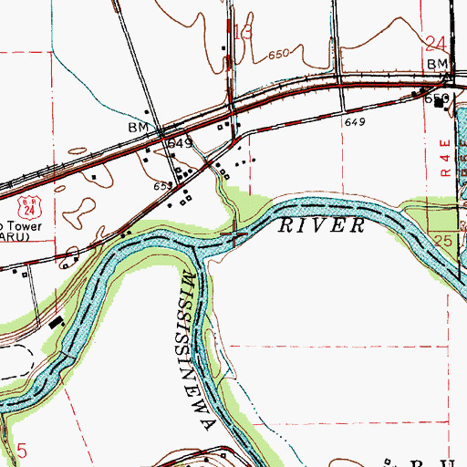 Topographic Map of Shrock Creek, IN