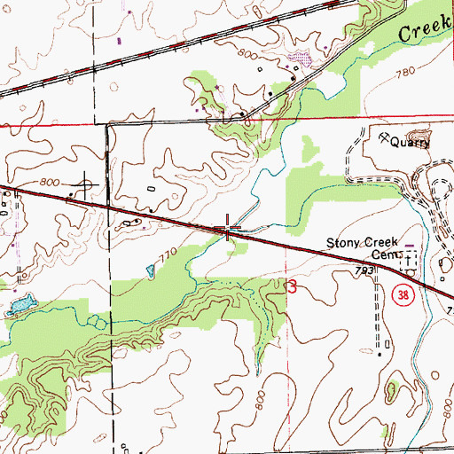 Topographic Map of William Lehr Ditch, IN