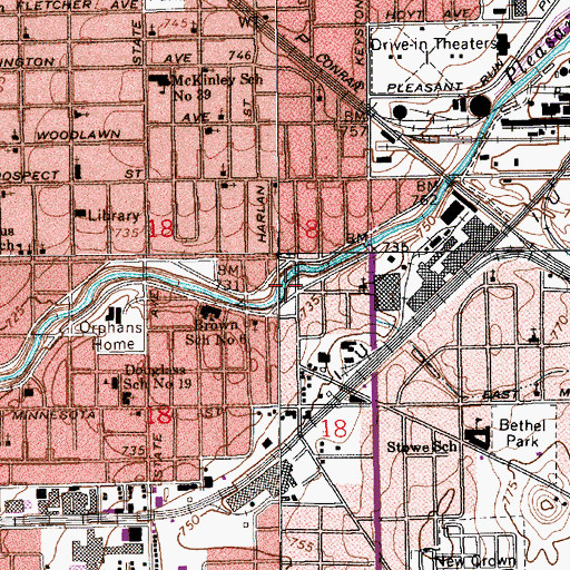 Topographic Map of Barrington Run, IN