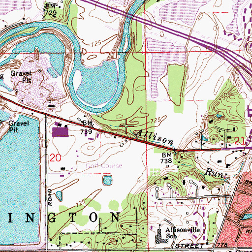 Topographic Map of Jose Creek, IN