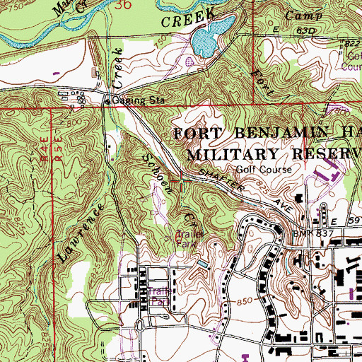 Topographic Map of Pistol Run, IN