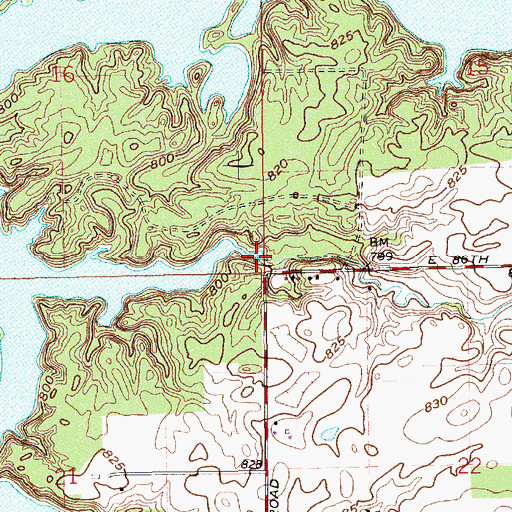 Topographic Map of North Fork Dry Branch, IN