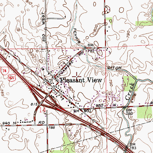 Topographic Map of Stop Branch, IN