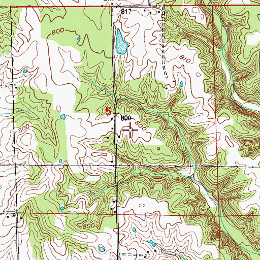 Topographic Map of Pole Branch, IN