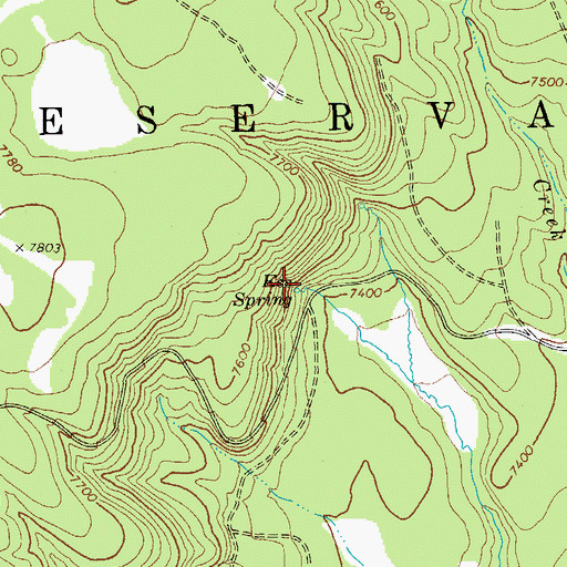 Topographic Map of Ess Spring, AZ