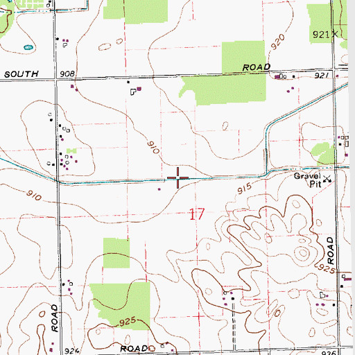 Topographic Map of Byler Ditch, IN