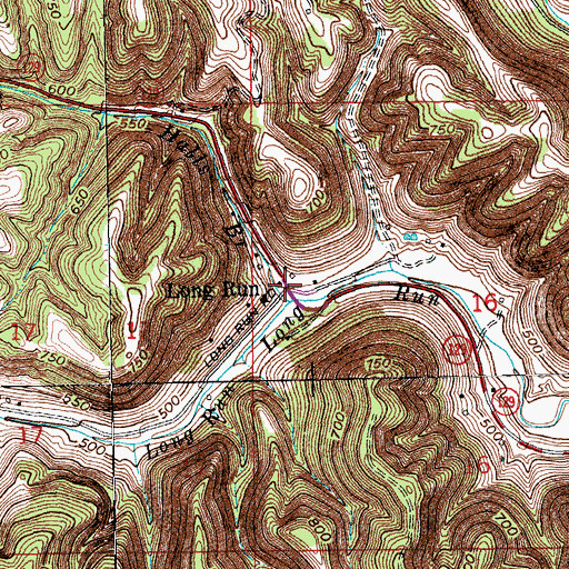 Topographic Map of Long Run, IN