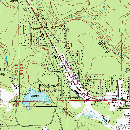 Topographic Map of Pinetop Post Office, AZ