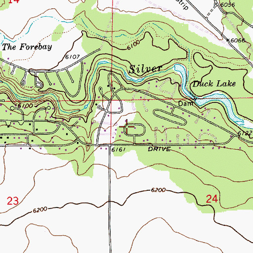 Topographic Map of White Mountain Lake Post Office, AZ