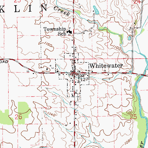 Topographic Map of Whitewater, IN