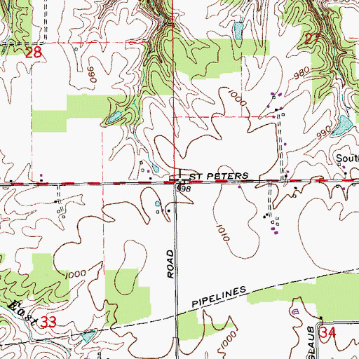 Topographic Map of Minneman School (historical), IN