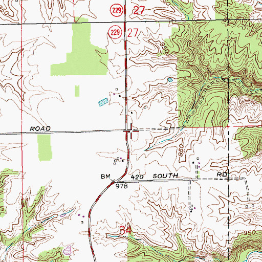 Topographic Map of Kirschbaum School (historical), IN