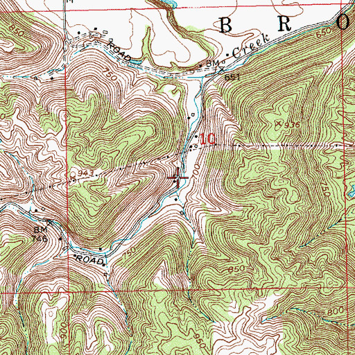 Topographic Map of Plum Grove School (historical), IN