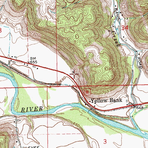 Topographic Map of Collett School (historical), IN