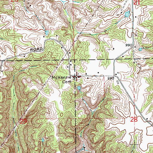 Topographic Map of Philadephia Church (historical), IN
