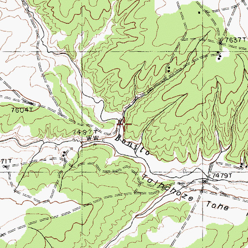 Topographic Map of Deer Springs Creek, AZ