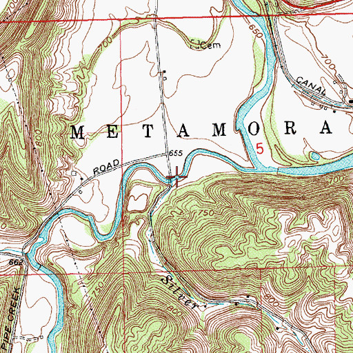 Topographic Map of Silver Creek, IN
