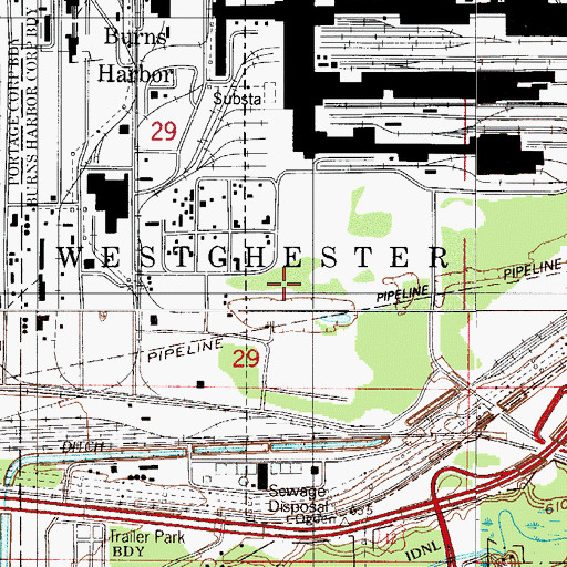 Topographic Map of Burns Harbor, IN