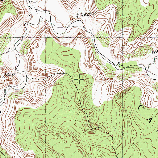 Topographic Map of Canyon de Chelly National Monument, AZ