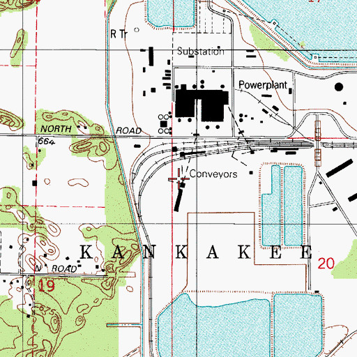 Topographic Map of Davis Ditch, IN