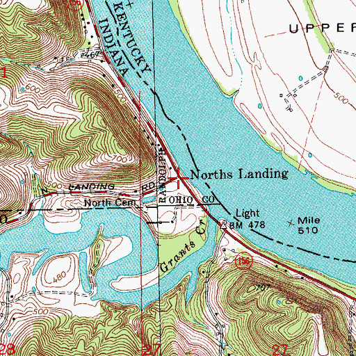 Topographic Map of Norths Landing, IN