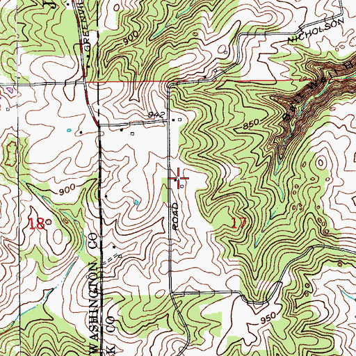 Topographic Map of Pulltight, IN