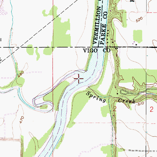 Topographic Map of Brouilletts Creek, IN