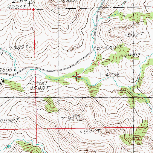Topographic Map of Estes Canyon, AZ