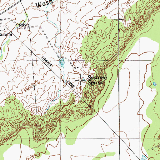Topographic Map of Sactone Spring, AZ