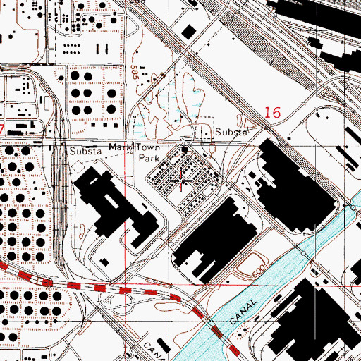 Topographic Map of Mark Elementary School, IN