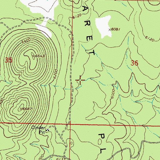 Topographic Map of Uinkaret Plateau, AZ
