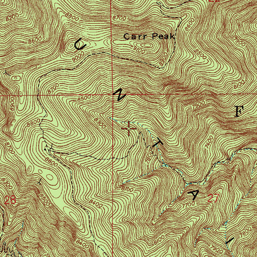 Topographic Map of Bathtub Spring, AZ