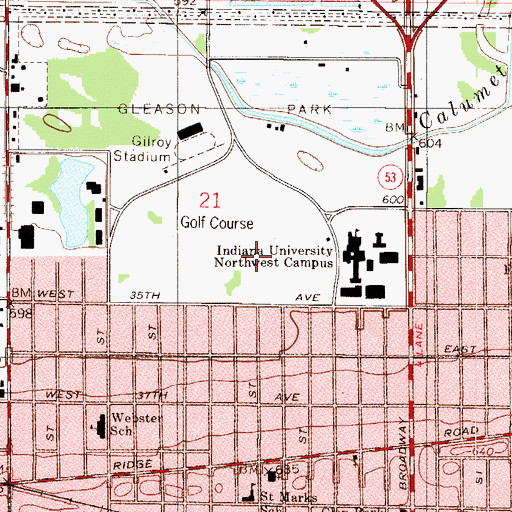 Topographic Map of Good Sheperd Church, IN