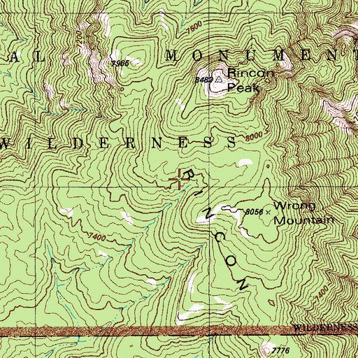 Topographic Map of Bear Wallow Spring, AZ