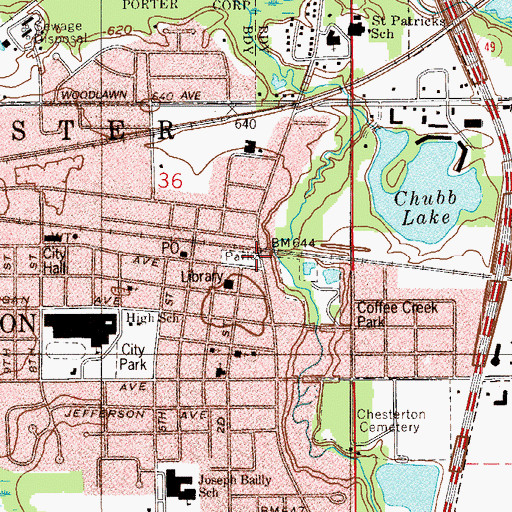 Topographic Map of Thomds Centennial Park, IN