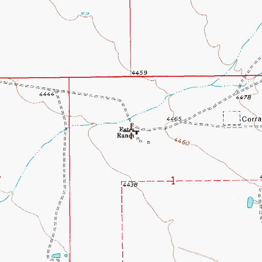 Topographic Map of Estes Ranch, AZ