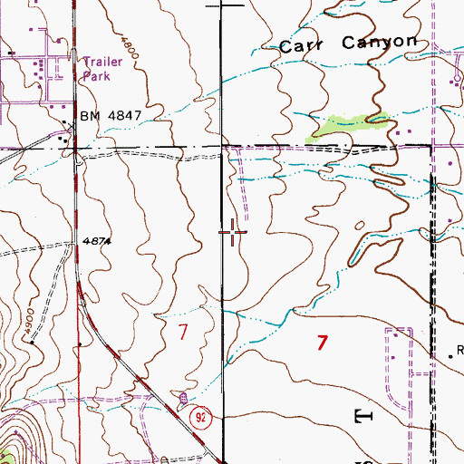 Topographic Map of Carr Canyon Forest Service Barn, AZ