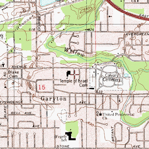 Topographic Map of Portage Adult Education Center, IN