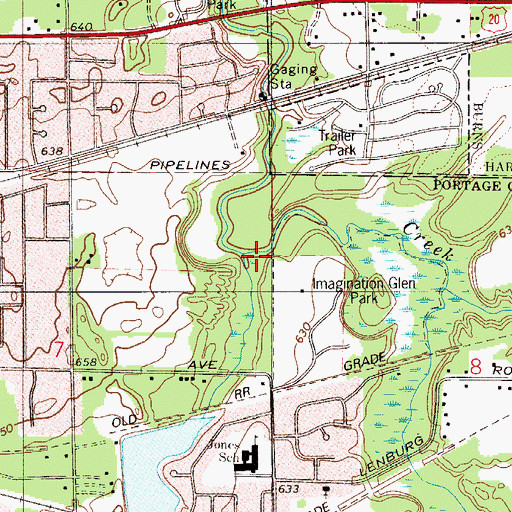 Topographic Map of Robbins Ditch, IN