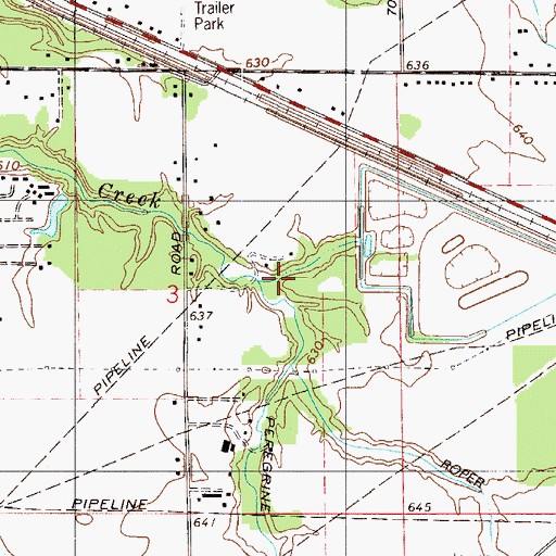 Topographic Map of Krull Ditch, IN