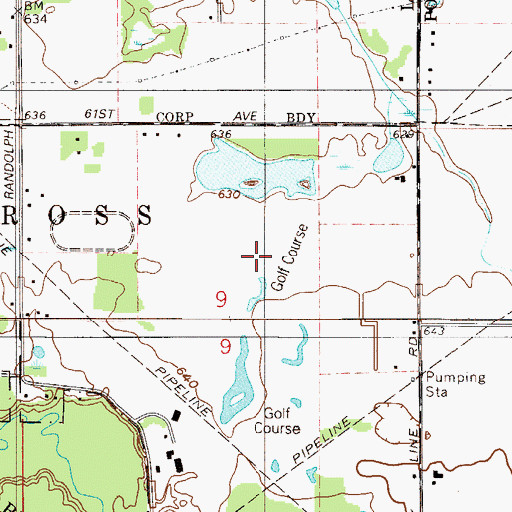 Topographic Map of Supervisors Country Club, IN