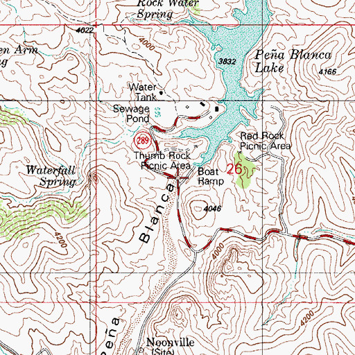 Topographic Map of White Rock Campground, AZ