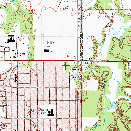 Topographic Map of Our Saviour Lutheran Church, IN